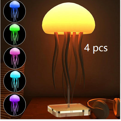 Jellyfish Mood Lamp LED Jellyfish Night Light Portable Jellyfish Lamp Jellyfish Decorations Smart Table Lamp For Bedside Desk - TrendyPrime