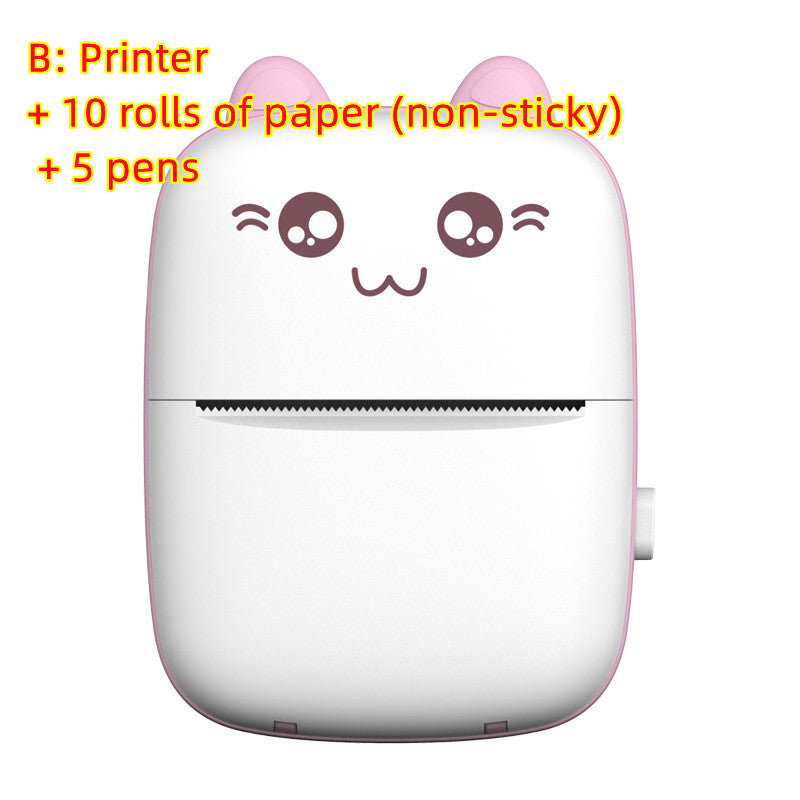 Mini Printer Portable Mini Bluetooth WiFi New Wrong Printer Mobile Phone Photo Title Note Hot Print Pocket Student Error Label Printer - TrendyPrime