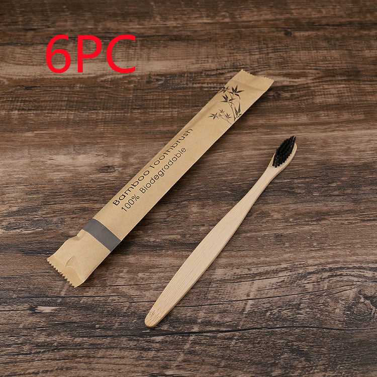 10Pcs Colorful Toothbrush Natural Bamboo Tooth Brush Set Soft Bristle Charcoal Teeth Eco Bamboo Toothbrushes Dental Oral Care - TrendyPrime