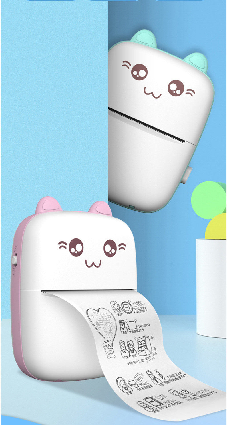 Mini Printer Portable Mini Bluetooth WiFi New Wrong Printer Mobile Phone Photo Title Note Hot Print Pocket Student Error Label Printer - TrendyPrime