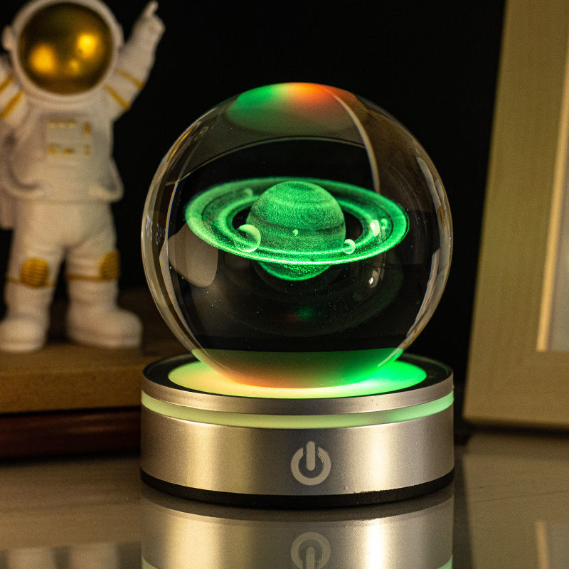 Creative 3D Inner Carving Luminous Crystal Ball Colorful Gradient Small Night Lamp Home Decorations Gifts Selection - TrendyPrime