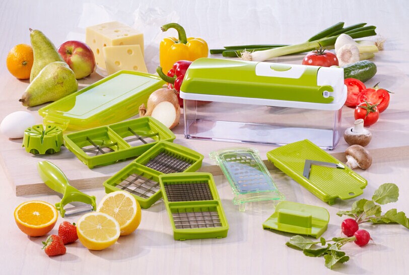 12pcs Multifunctional Vegetable Chopper Handle Food Grate Food Chopper Vegetable Slicer Dicer Cut Kitchen Gadgets - TrendyPrime