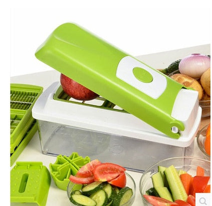 12pcs Multifunctional Vegetable Chopper Handle Food Grate Food Chopper Vegetable Slicer Dicer Cut Kitchen Gadgets - TrendyPrime