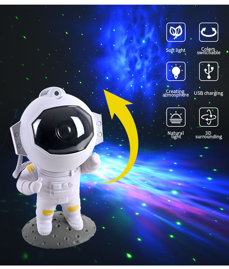 Galaxy Star Projector Starry Sky Night Light Astronaut Lamp Home Room Decor Decoration Bedroom Decorative Luminaires Gift - TrendyPrime