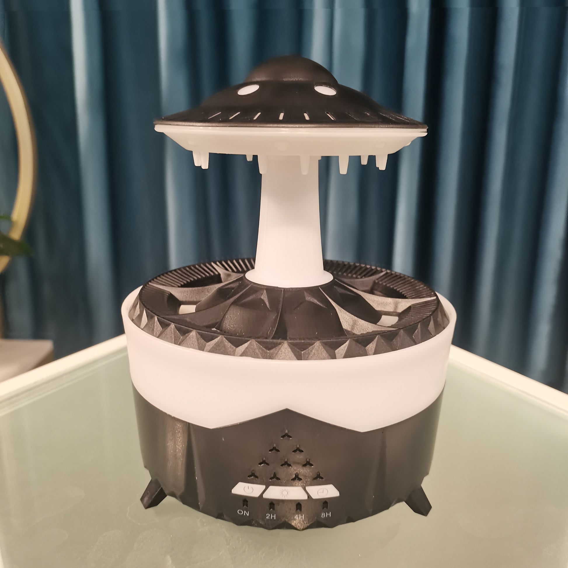 Raining Humidifier UFO Raindrop Aromatherapy Ultrasonic Water Drop Air Rain Humidifier 350ml 7 Colors LED Lamp Raindrop Aroma Diffuser - TrendyPrime