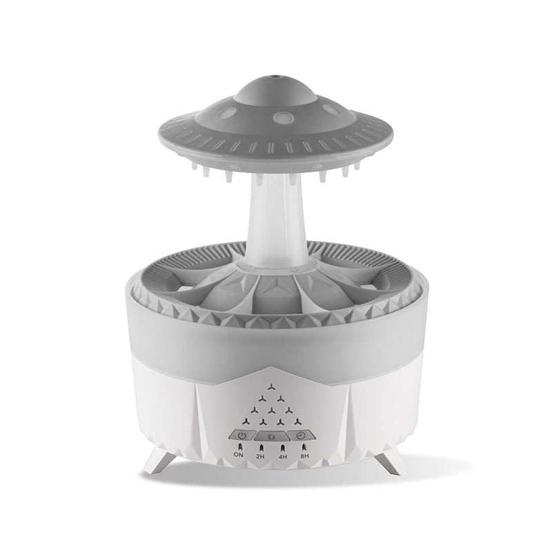 Raining Humidifier UFO Raindrop Aromatherapy Ultrasonic Water Drop Air Rain Humidifier 350ml 7 Colors LED Lamp Raindrop Aroma Diffuser - TrendyPrime