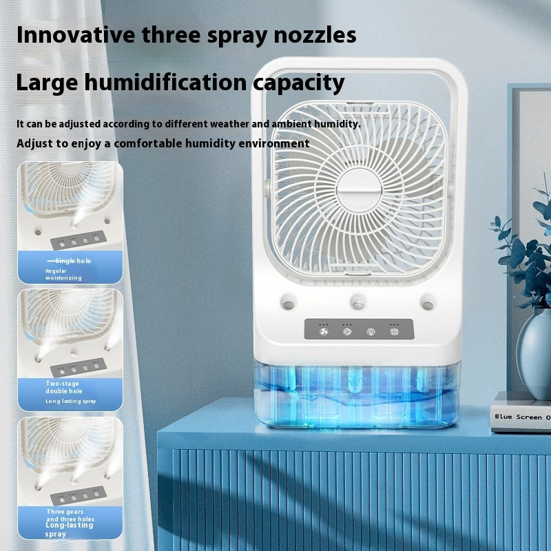 Household Cooling Fan Usb Rechargeable Head Adjustable Air Cooling Water Cooled Air Conditioning Tank Low Noise Air Cooler Fans - TrendyPrime