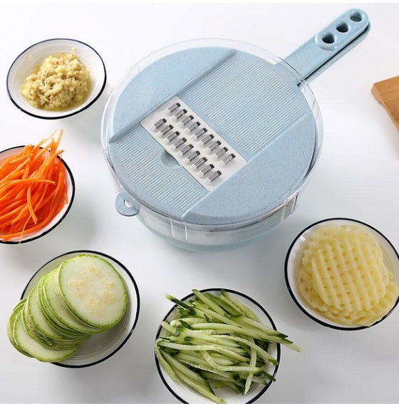 8 In 1 Mandoline Slicer Vegetable Slicer Potato Peeler Carrot Onion Grater With Strainer Vegetable Cutter Kitchen Accessories - TrendyPrime