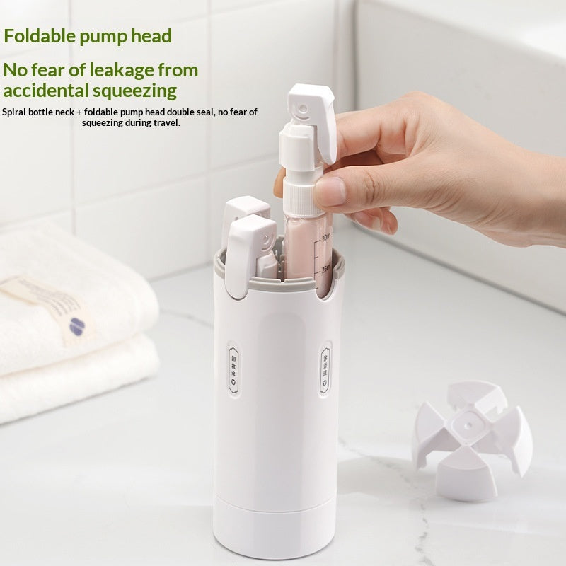 4 In 1 Travel Dispenser Portable Travel Bottles Leak Proof Leakproof Travel Container For Perfume Shampoo Conditioner Lotion - TrendyPrime