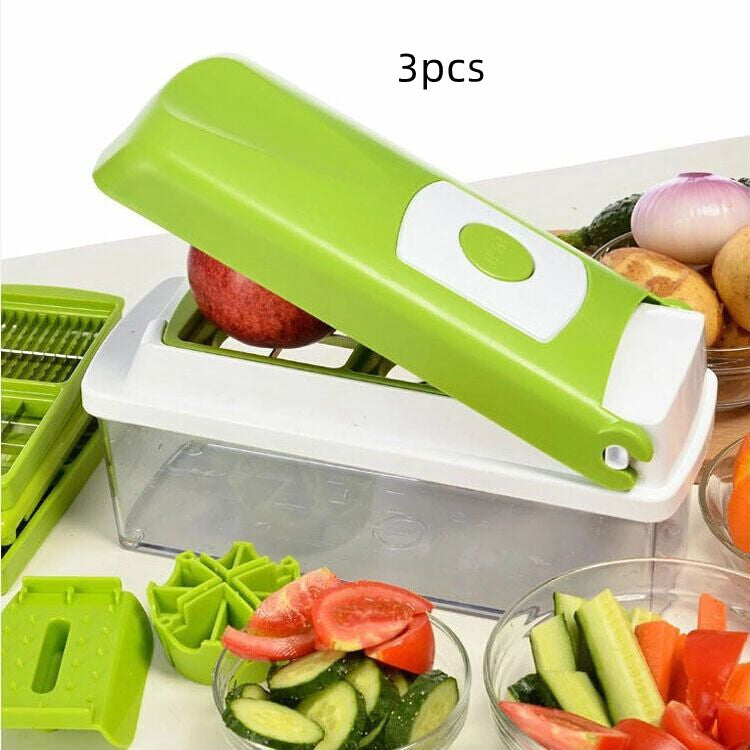 12pcs Multifunctional Vegetable Chopper Handle Food Grate Food Chopper Vegetable Slicer Dicer Cut Kitchen Gadgets - TrendyPrime