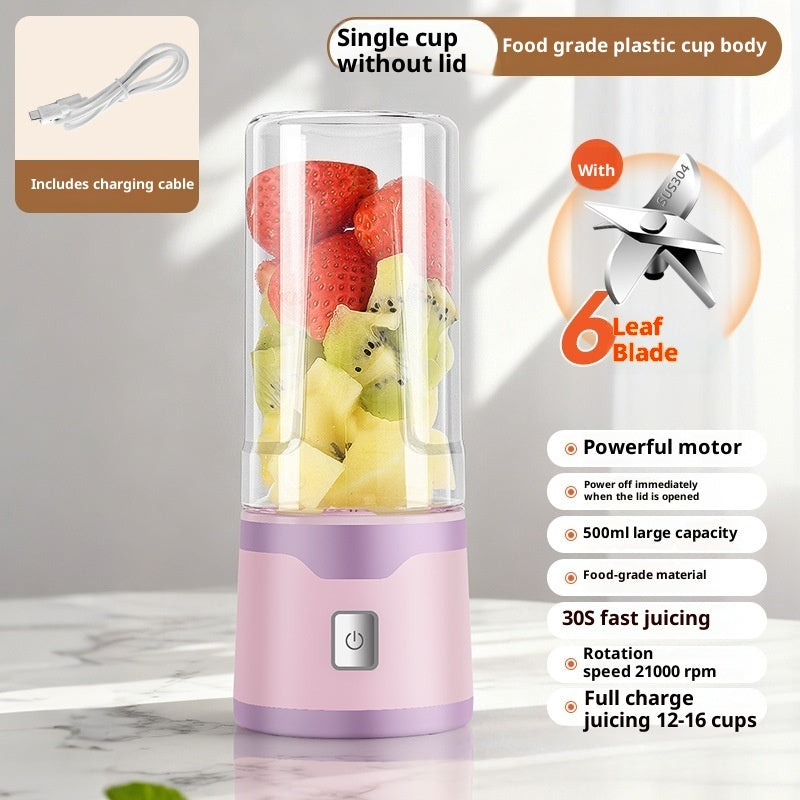 Multifunctional Rechargeable Electric USB Juicer Cup Double Cup Handheld Mixer Cup 500 ML Blending Juice Cup Outdoor - TrendyPrime