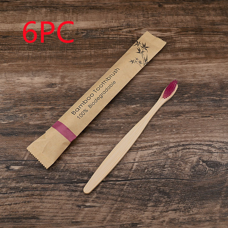 10Pcs Colorful Toothbrush Natural Bamboo Tooth Brush Set Soft Bristle Charcoal Teeth Eco Bamboo Toothbrushes Dental Oral Care - TrendyPrime