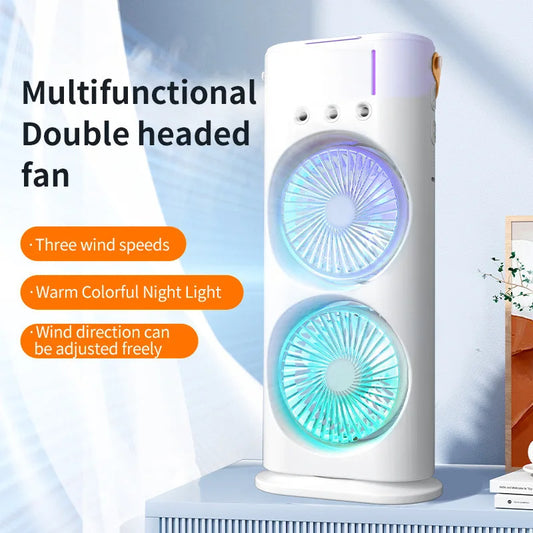 Double-ended Spray Fan Portable Humidifier Fan Air Conditioner Household Small Air Cooler Hydrocooling Portable Air Adjustment - TrendyPrime