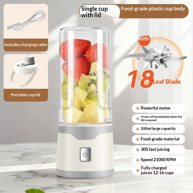 Multifunctional Rechargeable Electric USB Juicer Cup Double Cup Handheld Mixer Cup 500 ML Blending Juice Cup Outdoor - TrendyPrime