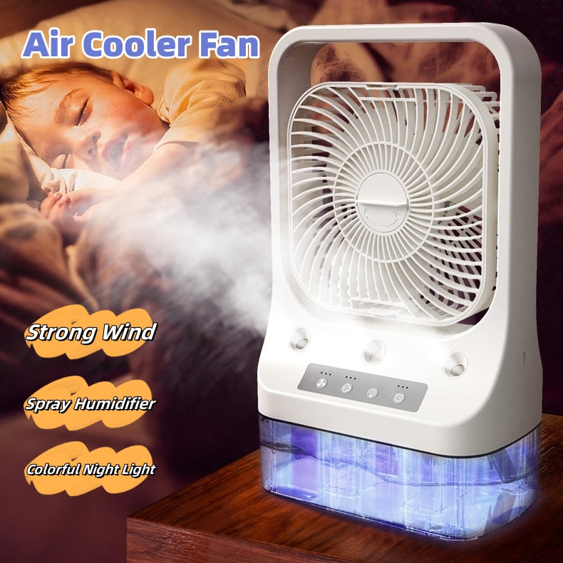 Household Cooling Fan Usb Rechargeable Head Adjustable Air Cooling Water Cooled Air Conditioning Tank Low Noise Air Cooler Fans - TrendyPrime