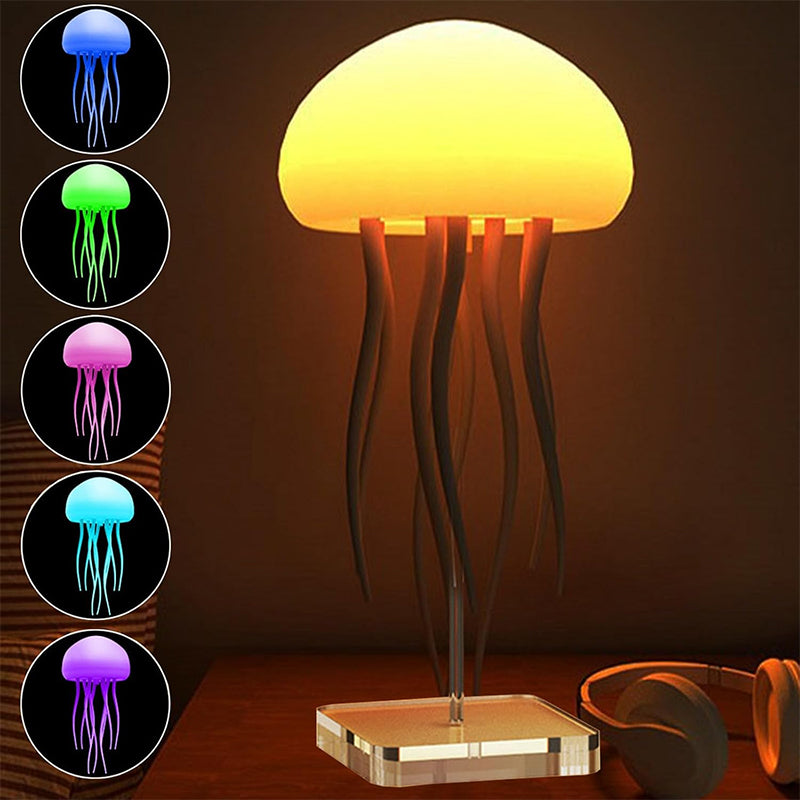 Jellyfish Mood Lamp LED Jellyfish Night Light Portable Jellyfish Lamp Jellyfish Decorations Smart Table Lamp For Bedside Desk - TrendyPrime