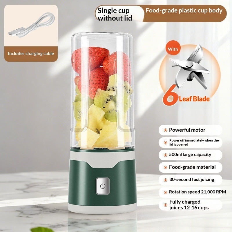 Multifunctional Rechargeable Electric USB Juicer Cup Double Cup Handheld Mixer Cup 500 ML Blending Juice Cup Outdoor - TrendyPrime