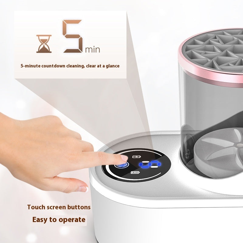 Electric Makeup Brush Cleaner Rechargeable Makeup Brushes Cleaning Tool Automatic Makeup Brush Cleaning Stand Device - TrendyPrime