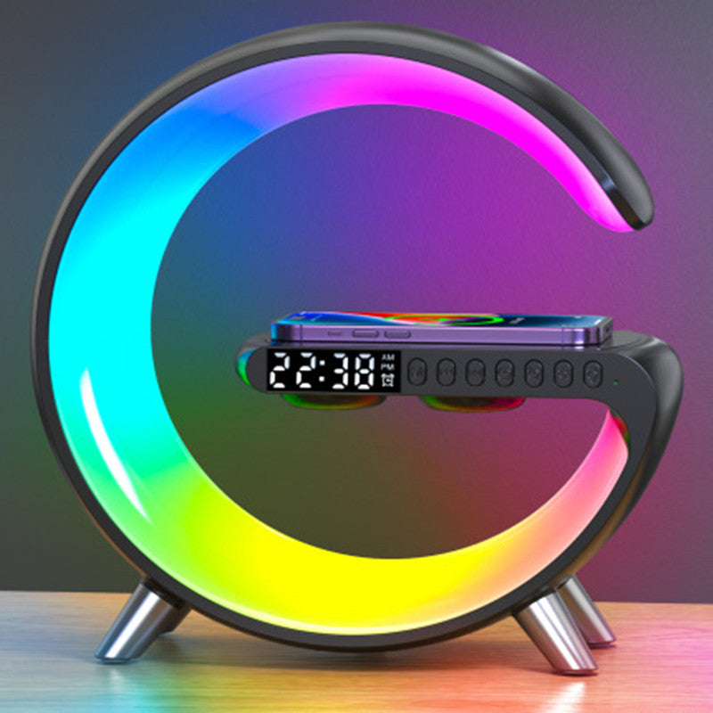 New Intelligent G Shaped LED Lamp Bluetooth Speake Wireless Charger Atmosphere Lamp App Control For Bedroom Home Decor - TrendyPrime
