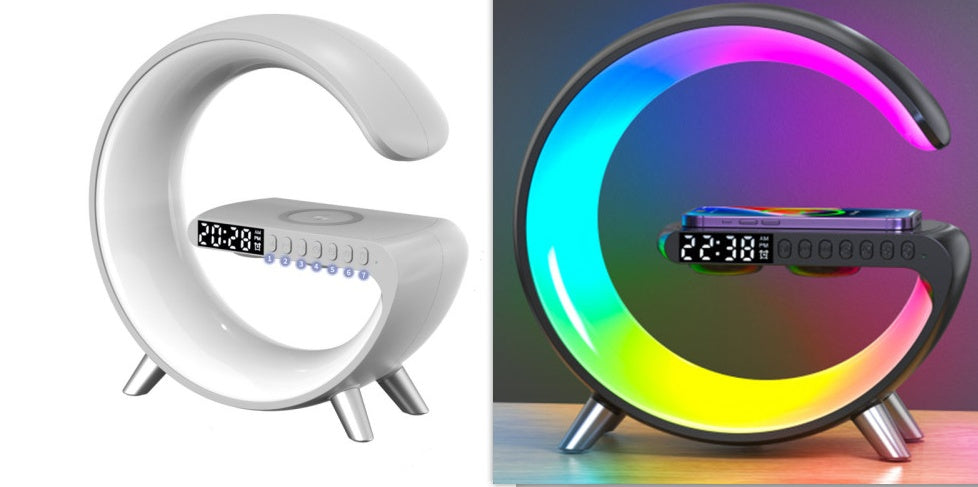 New Intelligent G Shaped LED Lamp Bluetooth Speake Wireless Charger Atmosphere Lamp App Control For Bedroom Home Decor - TrendyPrime