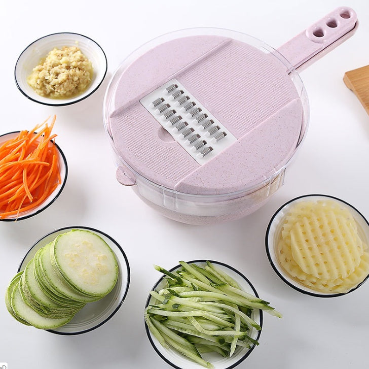 8 In 1 Mandoline Slicer Vegetable Slicer Potato Peeler Carrot Onion Grater With Strainer Vegetable Cutter Kitchen Accessories - TrendyPrime