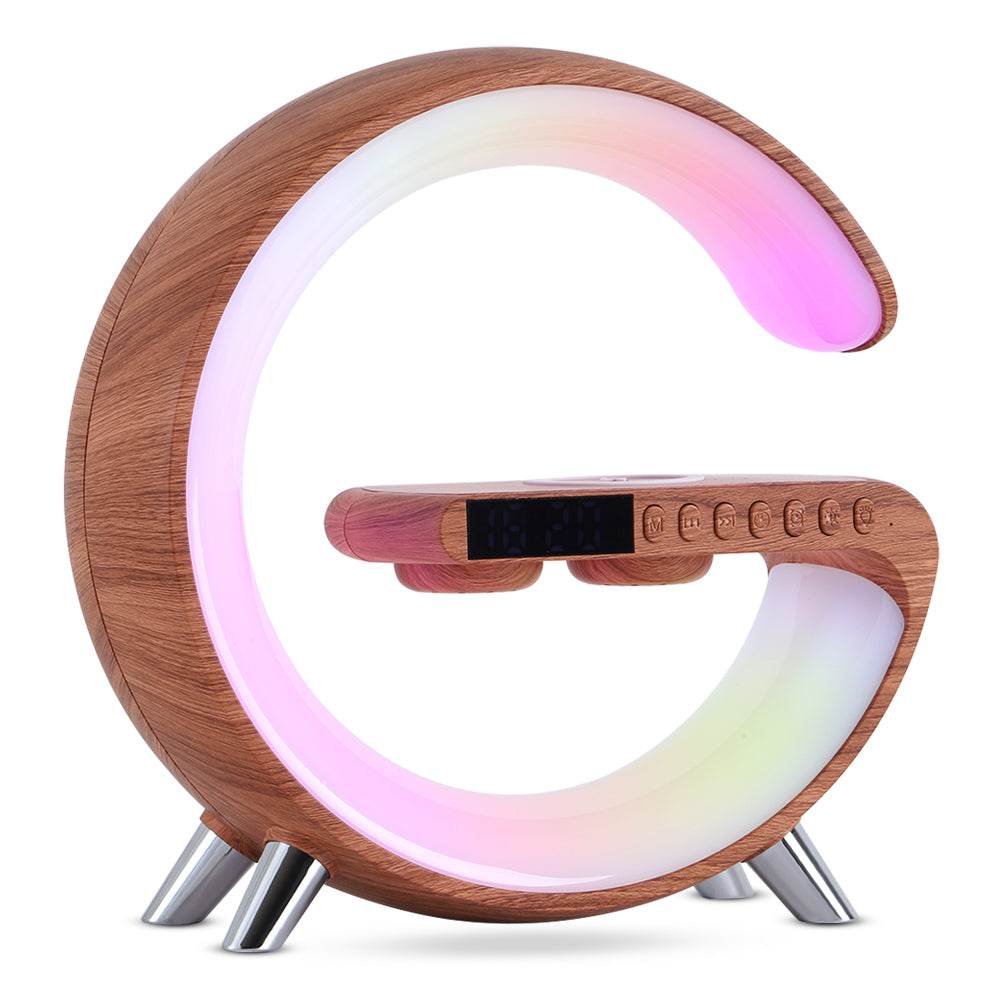 New Intelligent G Shaped LED Lamp Bluetooth Speake Wireless Charger Atmosphere Lamp App Control For Bedroom Home Decor - TrendyPrime