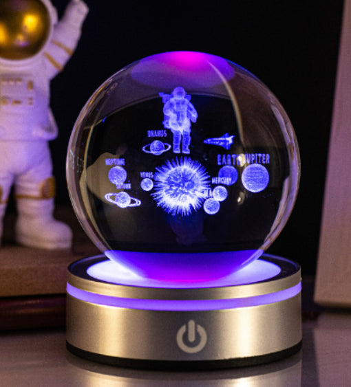 Creative 3D Inner Carving Luminous Crystal Ball Colorful Gradient Small Night Lamp Home Decorations Gifts Selection - TrendyPrime