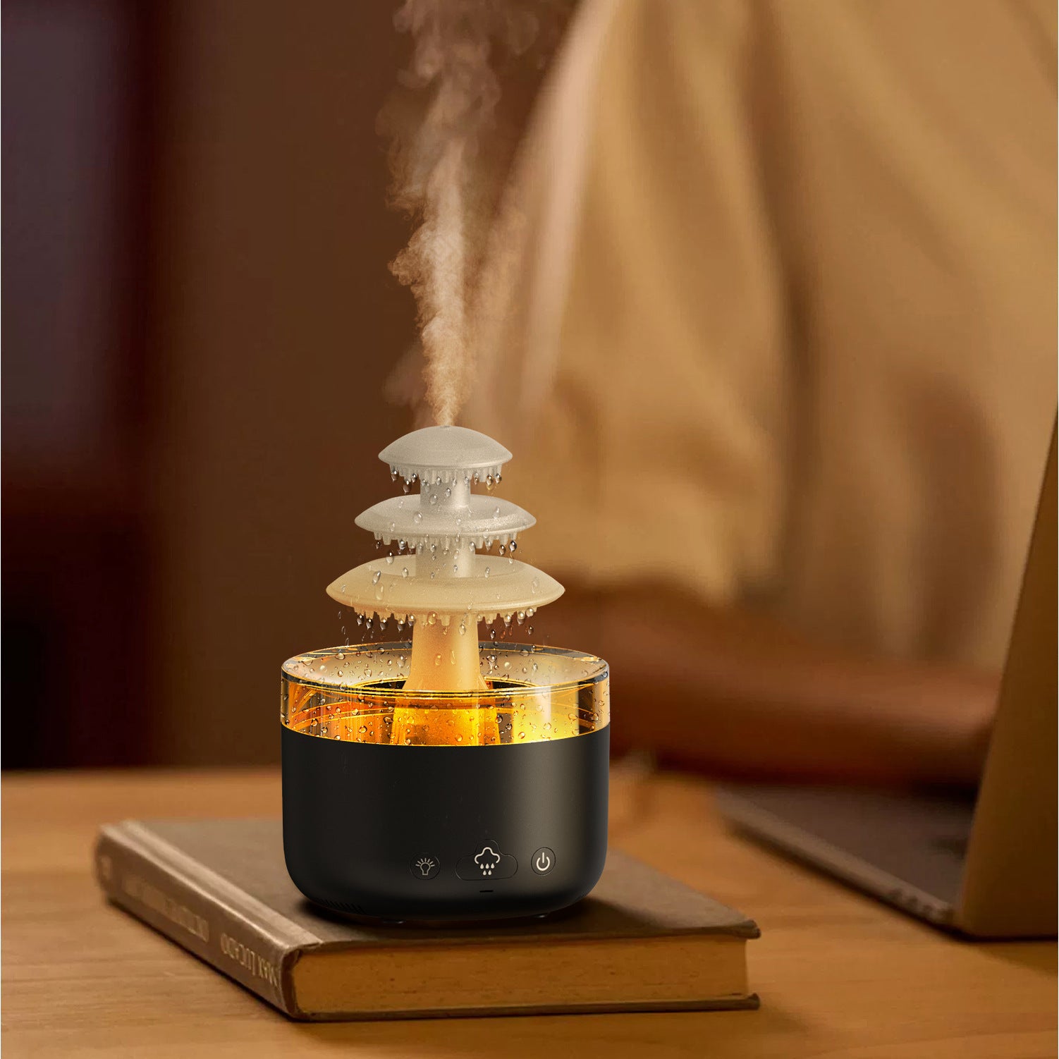 New Cloud Rain Air Humidifier Essential Oil Aromatherapy Diffuser USB Mute Mist Air Humidifier With Colorful Light - TrendyPrime