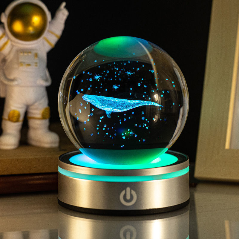 Creative 3D Inner Carving Luminous Crystal Ball Colorful Gradient Small Night Lamp Home Decorations Gifts Selection - TrendyPrime