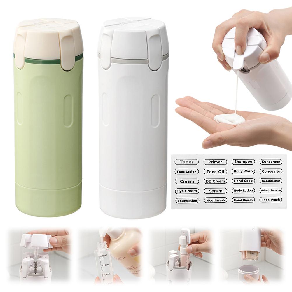 4 In 1 Travel Dispenser Portable Travel Bottles Leak Proof Leakproof Travel Container For Perfume Shampoo Conditioner Lotion - TrendyPrime