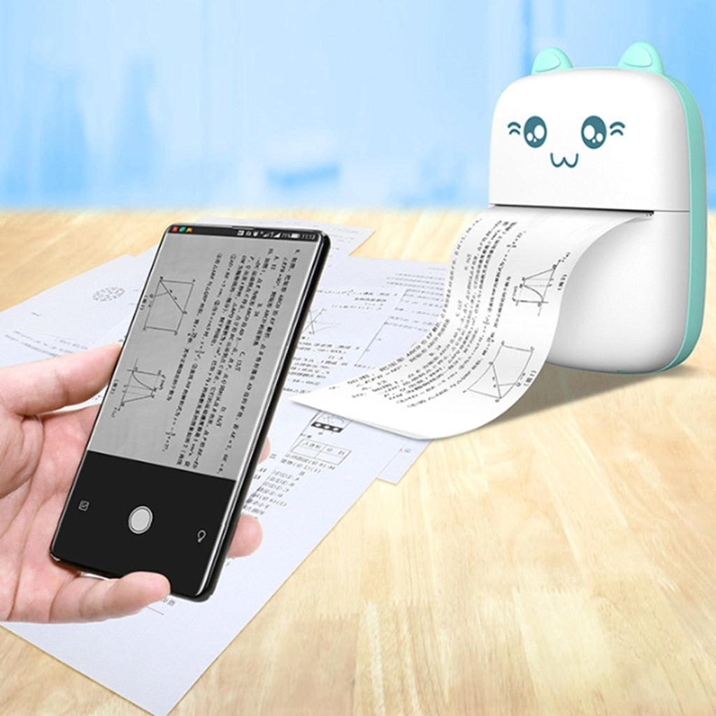 Mini Printer Portable Mini Bluetooth WiFi New Wrong Printer Mobile Phone Photo Title Note Hot Print Pocket Student Error Label Printer - TrendyPrime