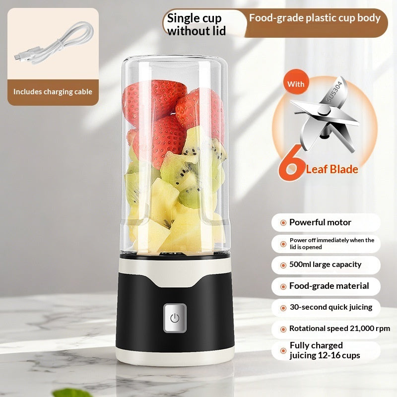 Multifunctional Rechargeable Electric USB Juicer Cup Double Cup Handheld Mixer Cup 500 ML Blending Juice Cup Outdoor - TrendyPrime