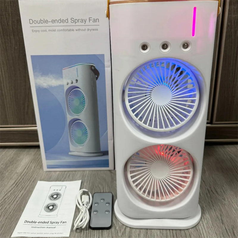 Double-ended Spray Fan Portable Humidifier Fan Air Conditioner Household Small Air Cooler Hydrocooling Portable Air Adjustment - TrendyPrime