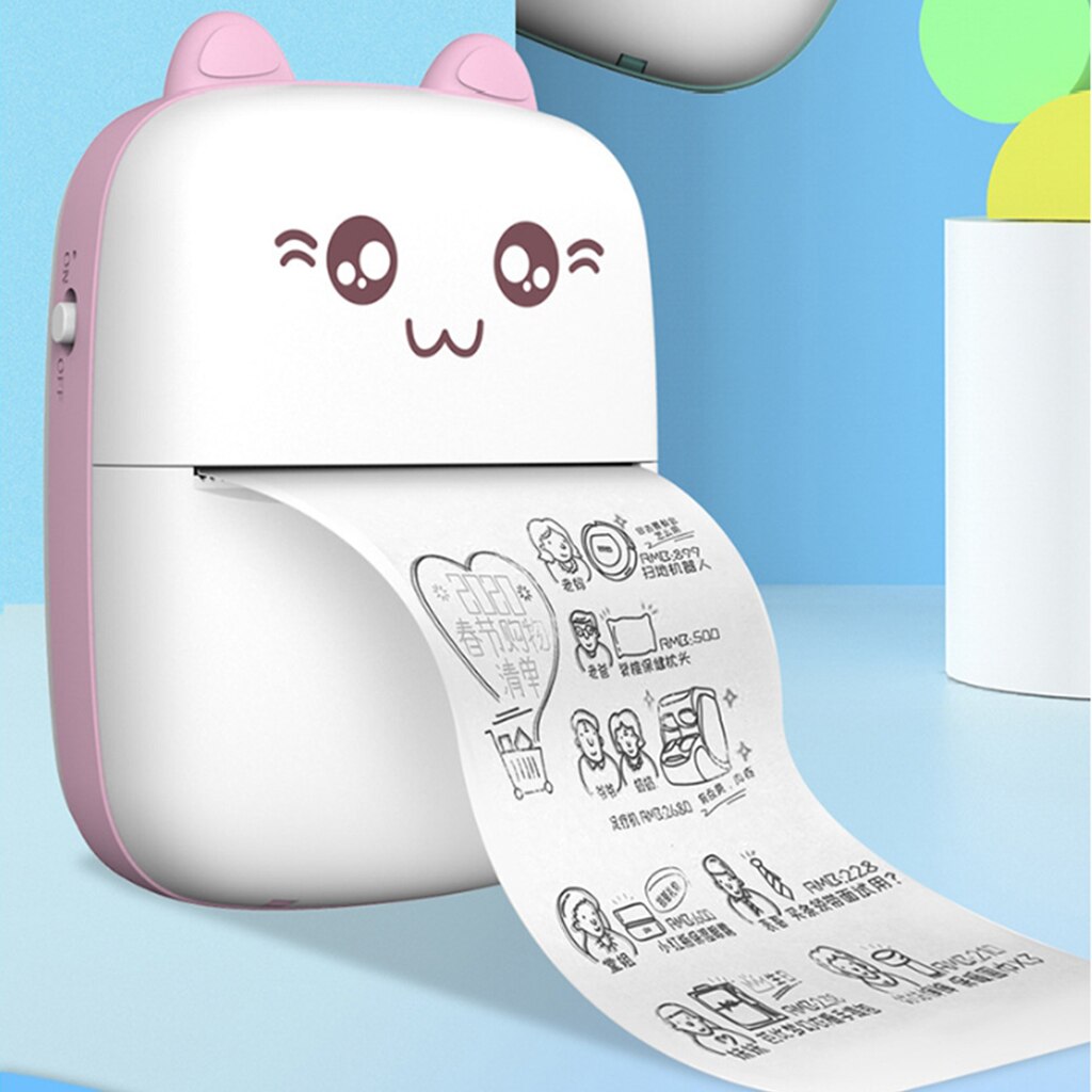 Mini Printer Portable Mini Bluetooth WiFi New Wrong Printer Mobile Phone Photo Title Note Hot Print Pocket Student Error Label Printer - TrendyPrime