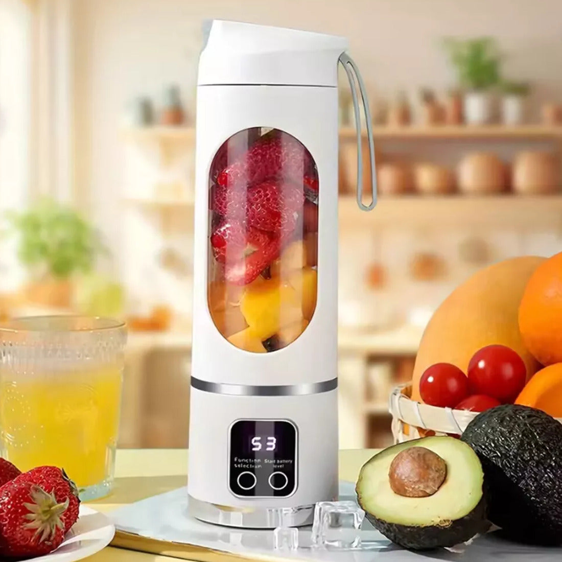 Portable USB Rechargeable Juicer Cup Electric Mixer Blender Smoothie Maker 450ml - TrendyPrime