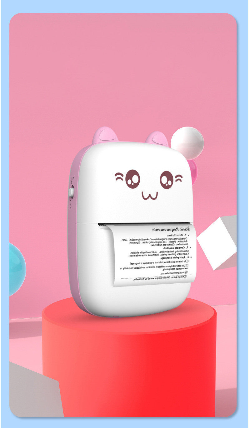 Mini Printer Portable Mini Bluetooth WiFi New Wrong Printer Mobile Phone Photo Title Note Hot Print Pocket Student Error Label Printer - TrendyPrime