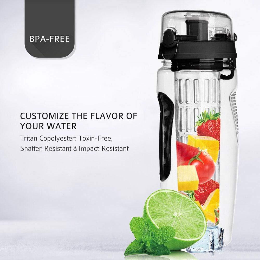 32oz Fruit Infuser Water Bottle – BPA Free Sport Drink Bottle - TrendyPrime