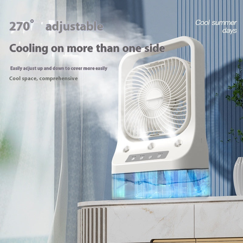 Household Cooling Fan Usb Rechargeable Head Adjustable Air Cooling Water Cooled Air Conditioning Tank Low Noise Air Cooler Fans - TrendyPrime