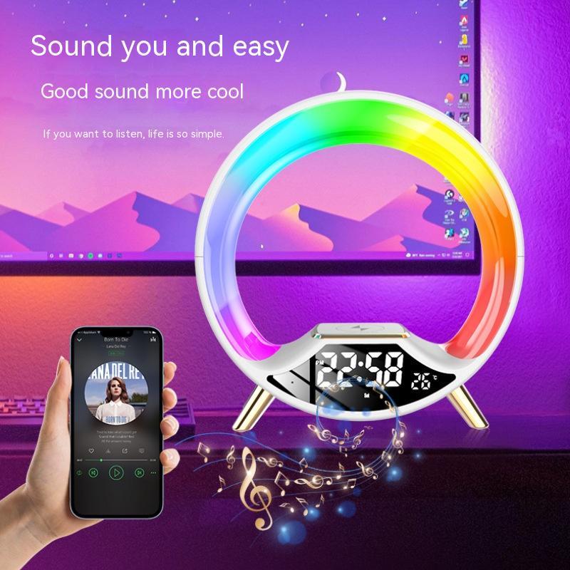 O Light Three In One Wireless Charging Multifunctional Bluetooth Speaker Night Light - TrendyPrime