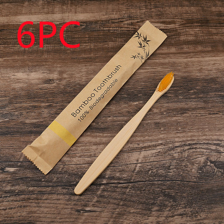 10Pcs Colorful Toothbrush Natural Bamboo Tooth Brush Set Soft Bristle Charcoal Teeth Eco Bamboo Toothbrushes Dental Oral Care - TrendyPrime