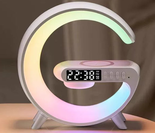 New Intelligent G Shaped LED Lamp Bluetooth Speake Wireless Charger Atmosphere Lamp App Control For Bedroom Home Decor - TrendyPrime