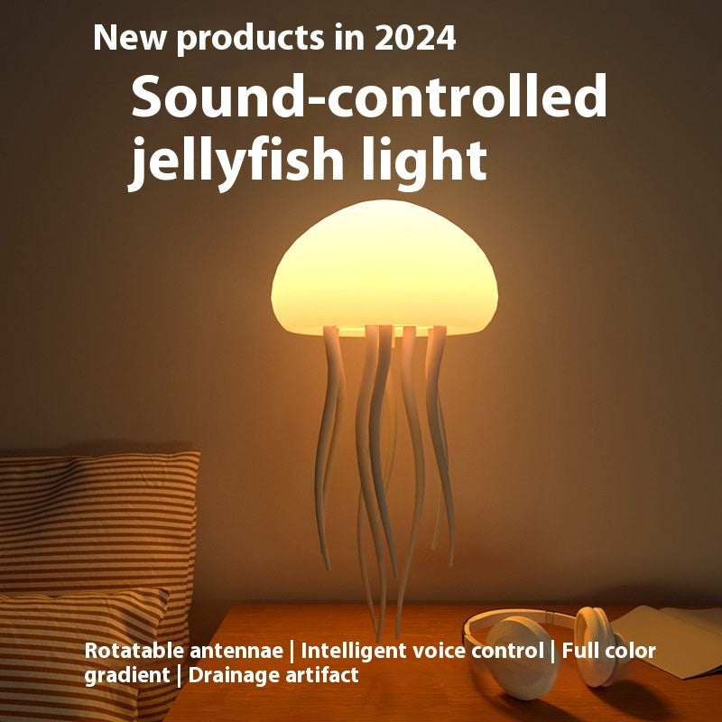 Jellyfish Mood Lamp LED Jellyfish Night Light Portable Jellyfish Lamp Jellyfish Decorations Smart Table Lamp For Bedside Desk - TrendyPrime