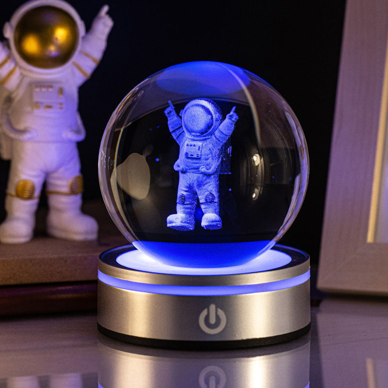 Creative 3D Inner Carving Luminous Crystal Ball Colorful Gradient Small Night Lamp Home Decorations Gifts Selection - TrendyPrime