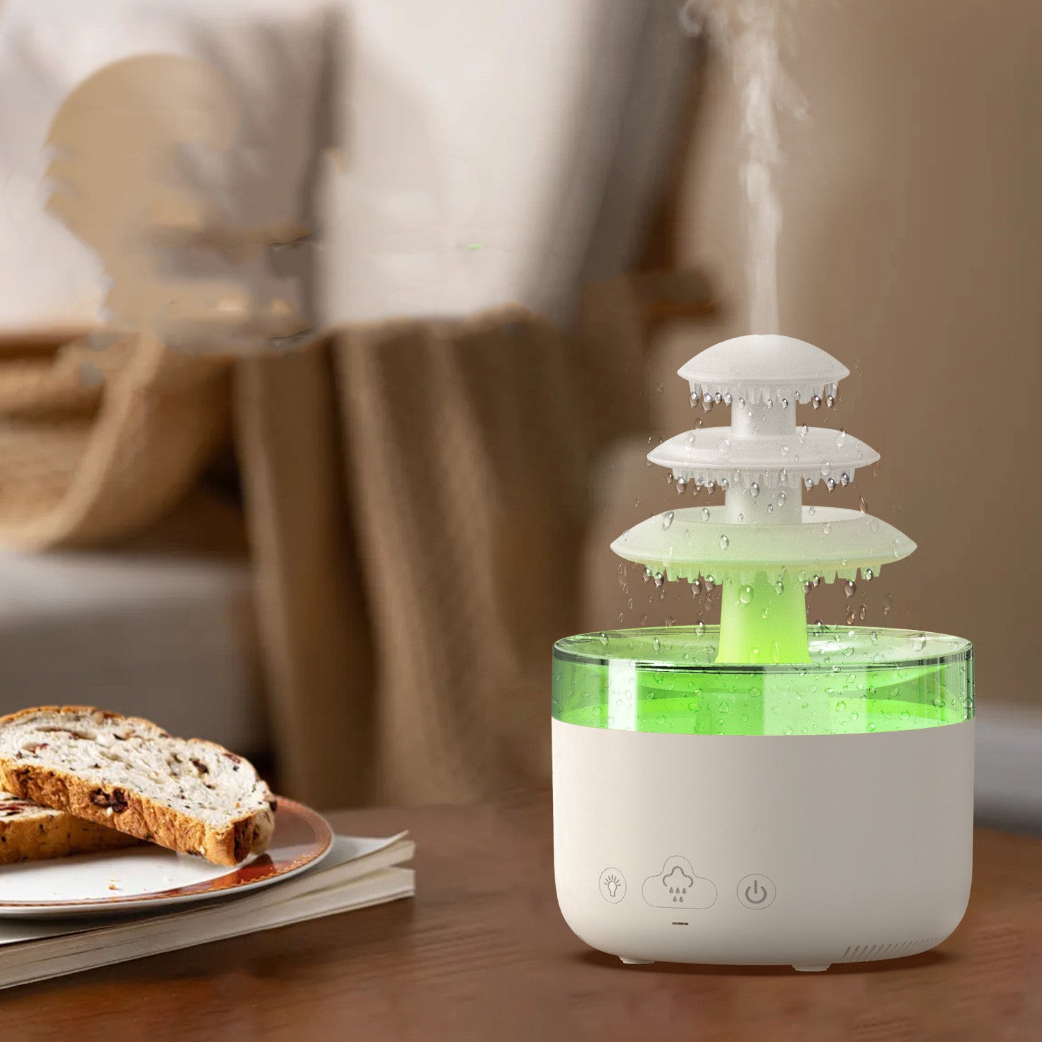 New Cloud Rain Air Humidifier Essential Oil Aromatherapy Diffuser USB Mute Mist Air Humidifier With Colorful Light - TrendyPrime