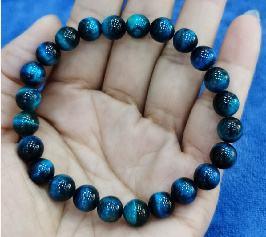 Tiger Eye Stone Bracelet Single Circle Lapis Lazuli Bracelet Beaded - TrendyPrime
