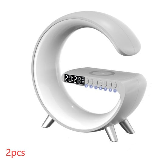 New Intelligent G Shaped LED Lamp Bluetooth Speake Wireless Charger Atmosphere Lamp App Control For Bedroom Home Decor - TrendyPrime