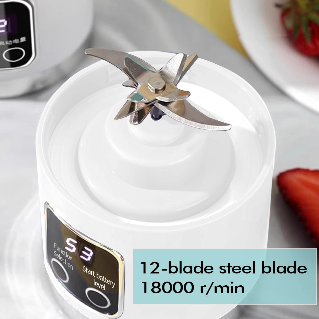 Portable USB Rechargeable Juicer Cup Electric Mixer Blender Smoothie Maker 450ml - TrendyPrime