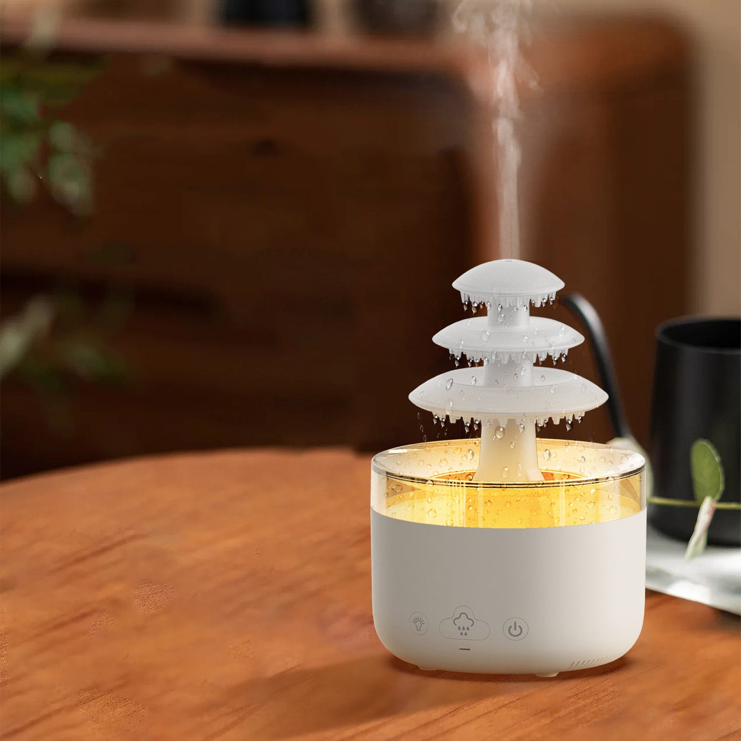 New Cloud Rain Air Humidifier Essential Oil Aromatherapy Diffuser USB Mute Mist Air Humidifier With Colorful Light - TrendyPrime