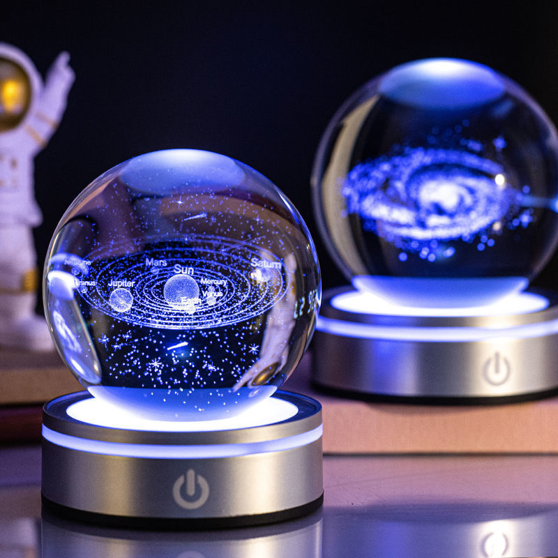 Creative 3D Inner Carving Luminous Crystal Ball Colorful Gradient Small Night Lamp Home Decorations Gifts Selection - TrendyPrime