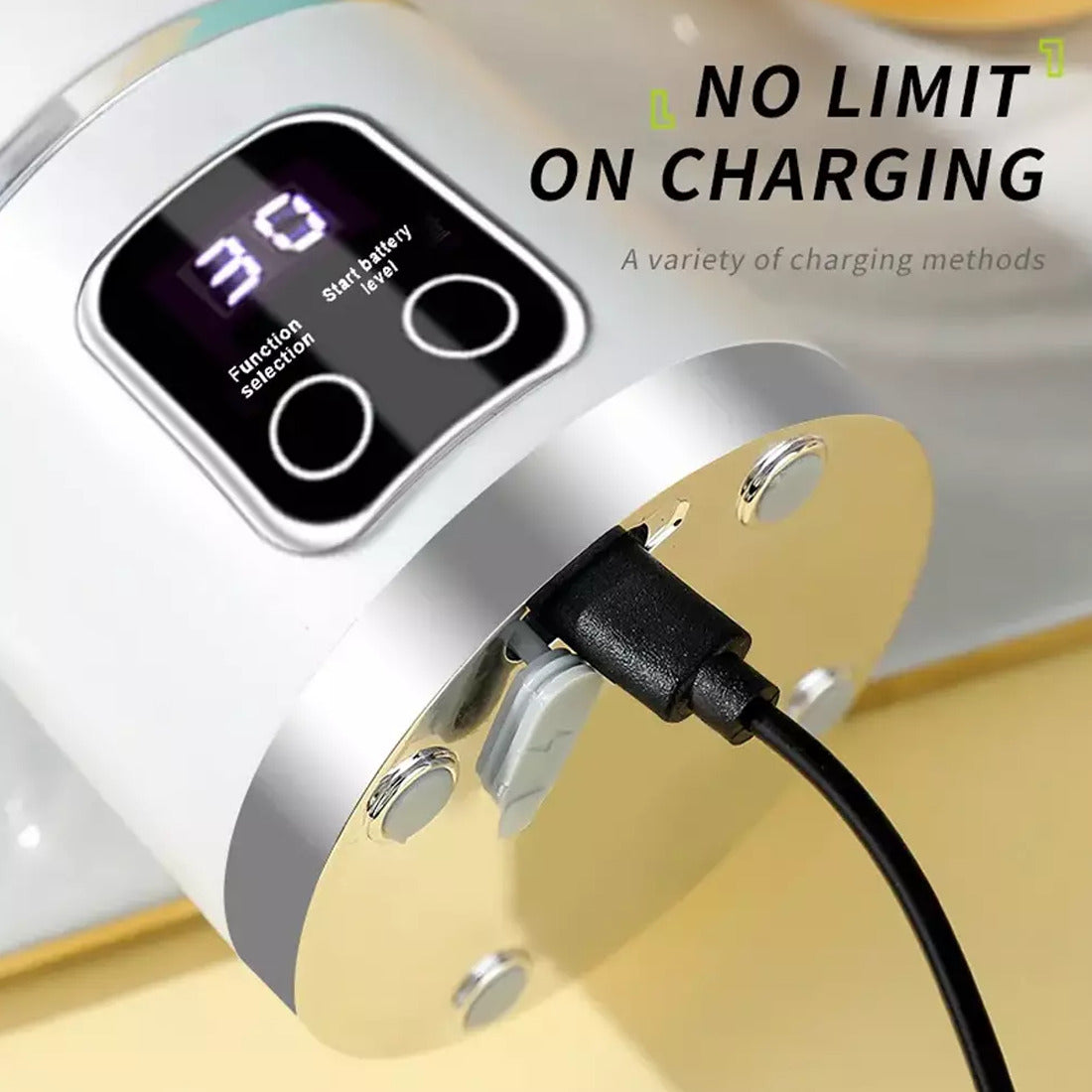 Portable USB Rechargeable Juicer Cup Electric Mixer Blender Smoothie Maker 450ml - TrendyPrime